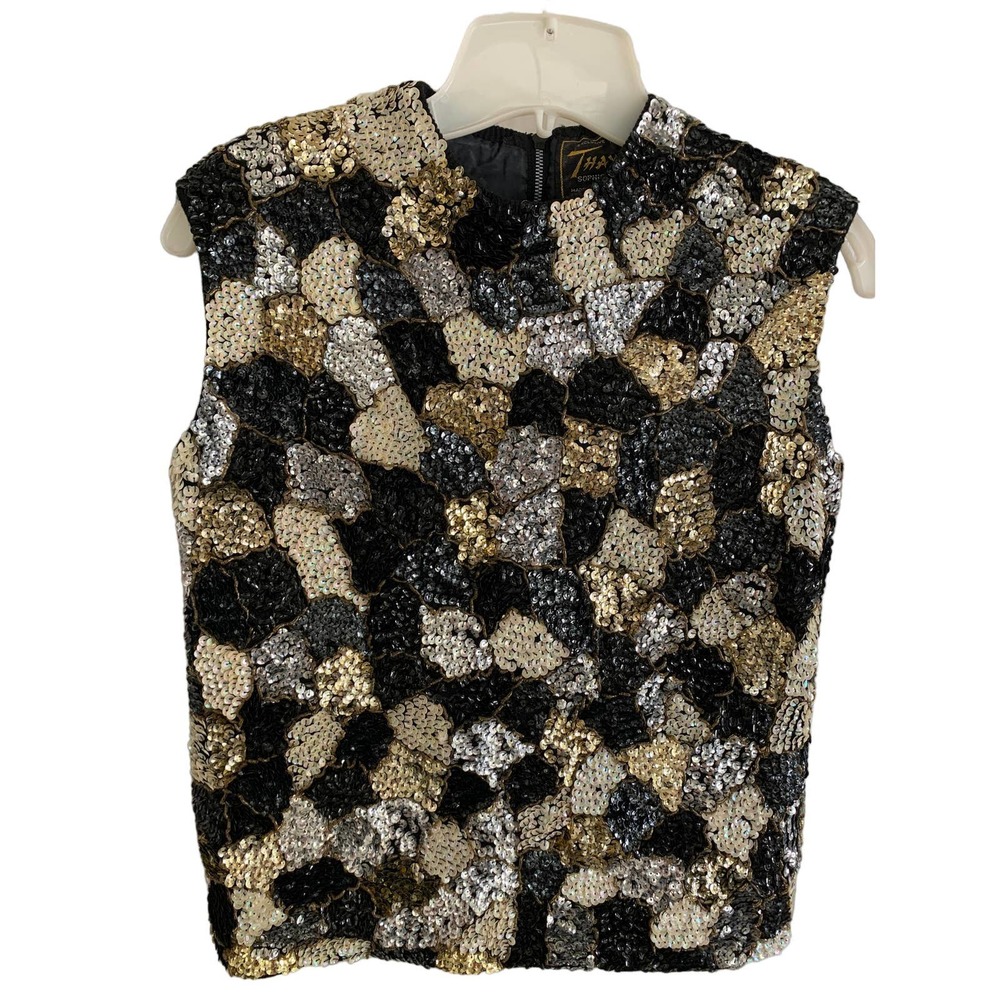 Sequin party top. One of a kind In excellent condition. Great for after game !